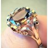 14ct Yellow Gold Ring With Emerald Cut Smokey Quartz Valued at $1,770