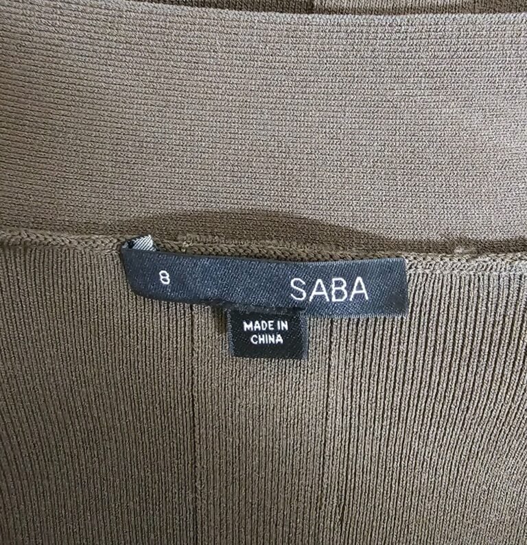 SABA Olive / Dark Green Long Sleeve Collard Cardigan / Jacket Size 8 - Image 3